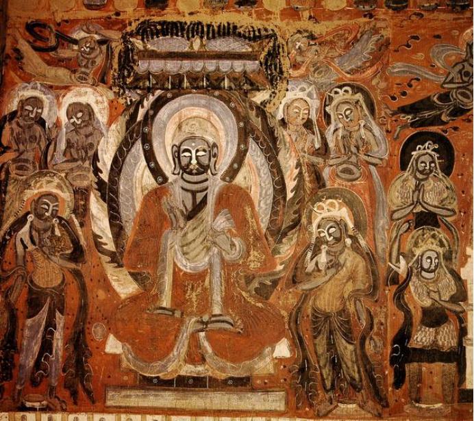 敦煌428窟介绍,敦煌329窟壁画飞天图