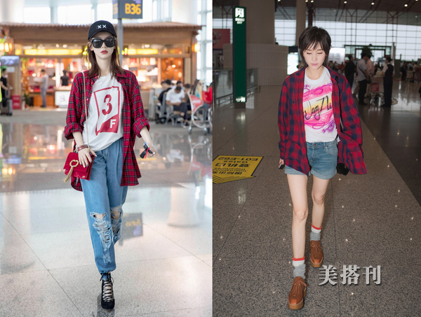 格子控女,格子控女生衬衫