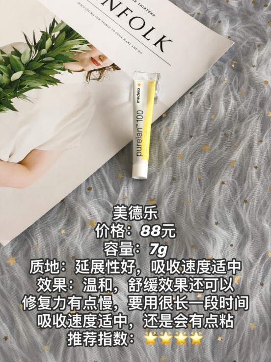 亲测好用的六款乳头霜乳头皲裂必备