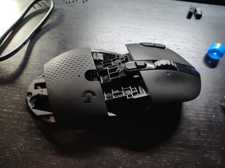 拆解罗技g90鼠标,罗技g502怎么拆右键微动开关