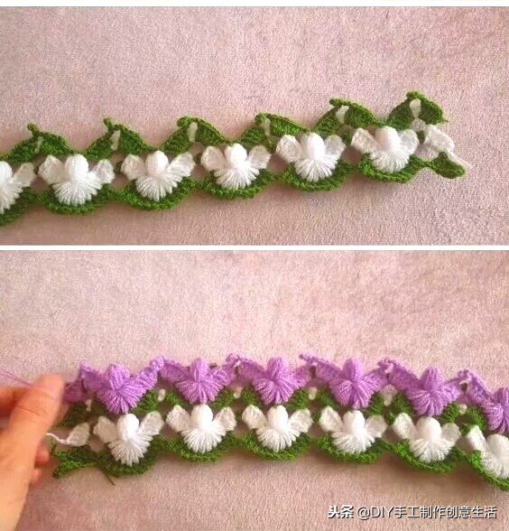 钩拼接毛毯教程,钩拼接毛毯的编织视频