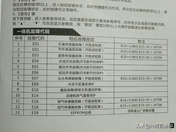 空气能故障代码e6,空气能故障代码d1怎么修