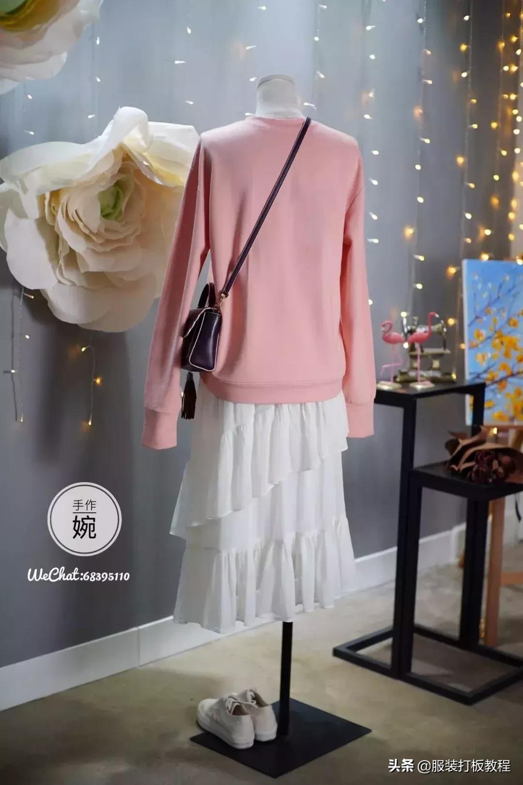 不规则半身荷叶边裙结构制图,不规则半身荷叶裙怎么搭配