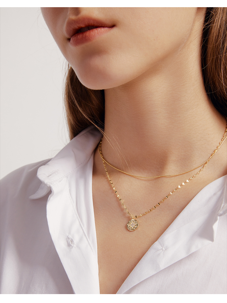 粗金项链怎么叠戴,麻花金项链怎么戴好看