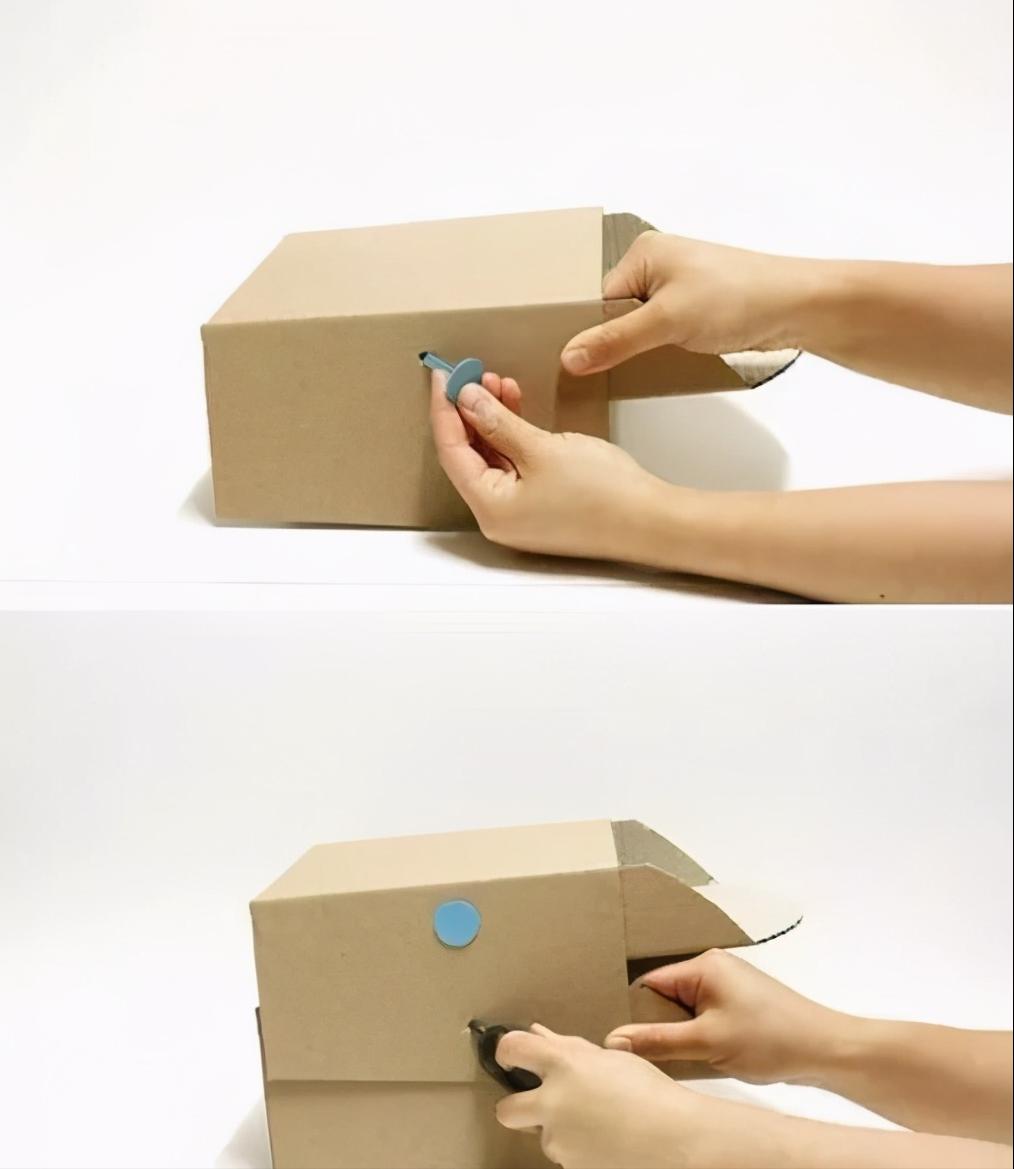 废旧纸板制作收纳盒教程,纸板自制墙壁收纳盒