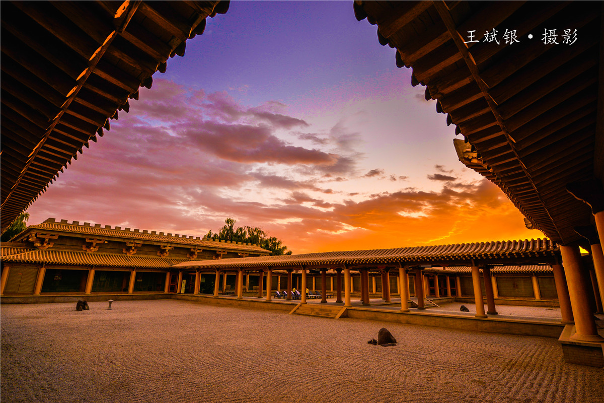 夕阳火烧云风景图,夕阳火烧云美景图