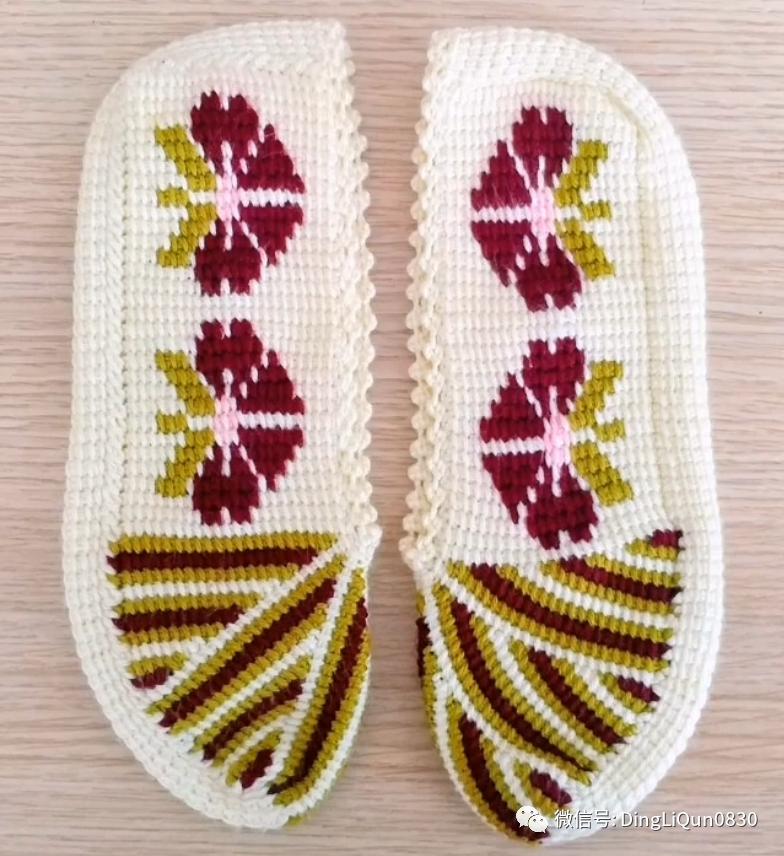 波西米亚风手工编织鞋子,针织作品50款