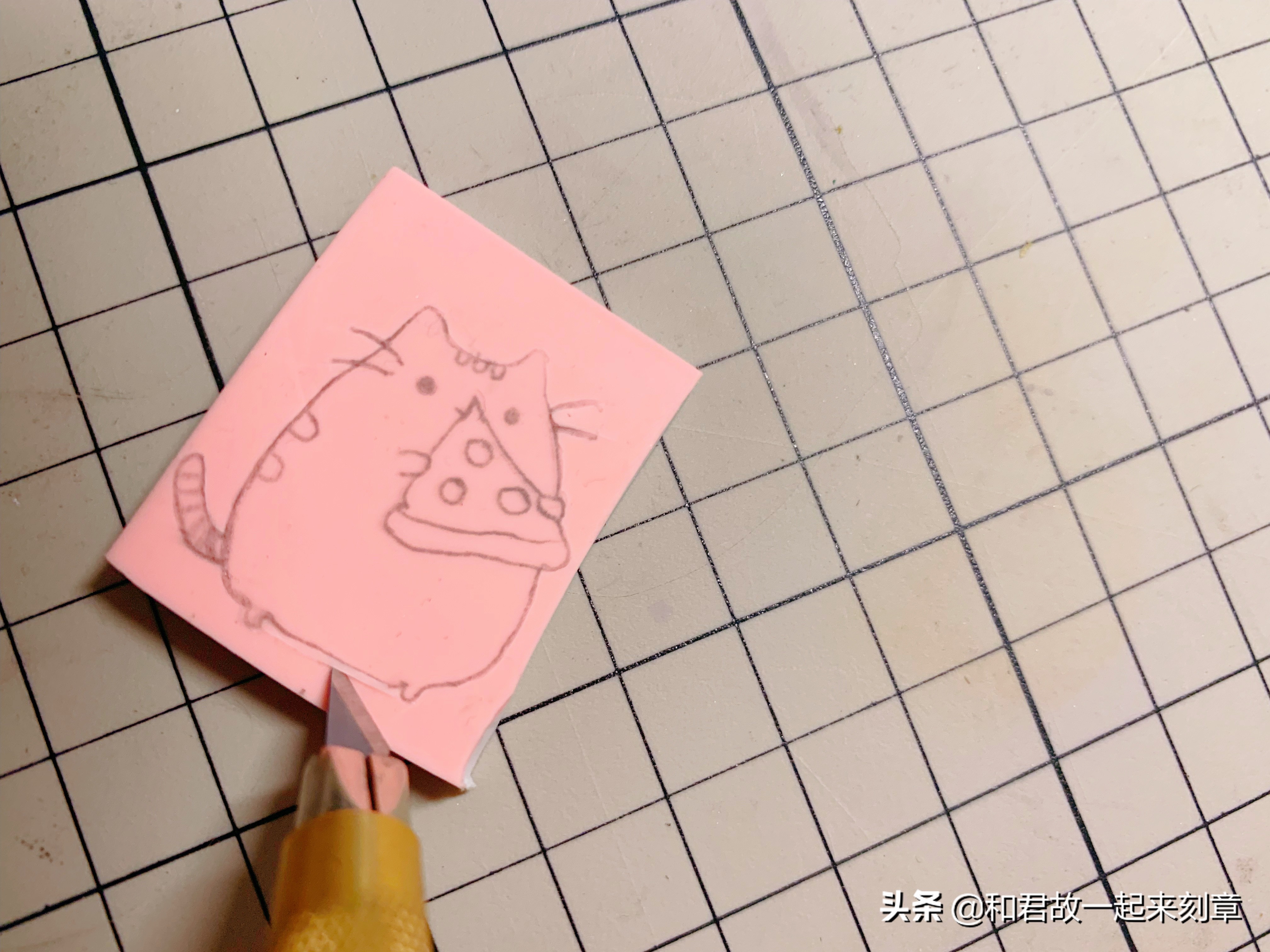 手工橡皮章雕刻留白方法,手工制作橡皮章