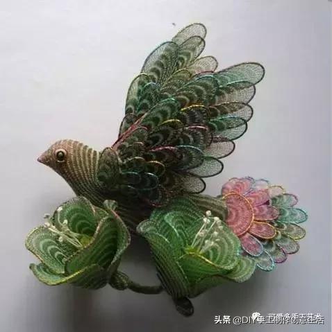 把彩色的*袜丝**套在铁圈上，最后竟然变得这么美（附教程）