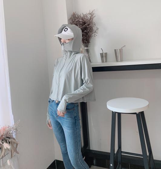 夏天防晒帽子遮脸防晒衣,防晒衣遮脸防紫外线流行款