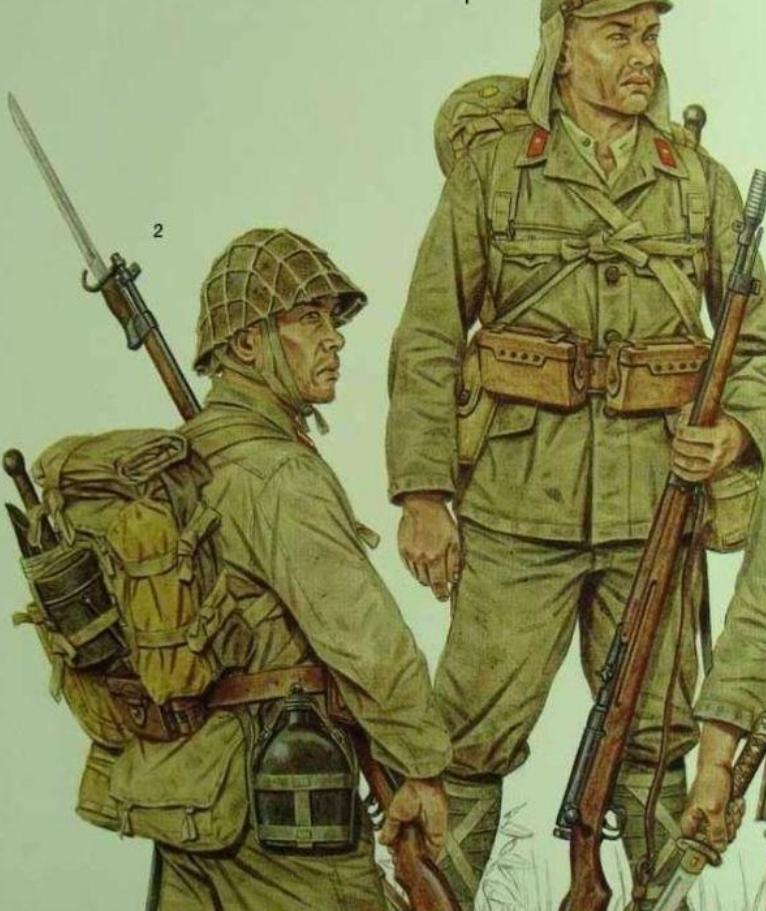 二战日军打仗都背着背包,二战日军背包是怎么背上去的