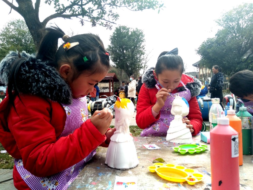 石膏diy绘画图片简单,diy染色石膏