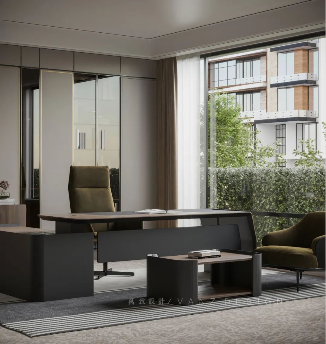 高档董事长办公室装修案例欣赏,董事长办公室豪华装修现代感