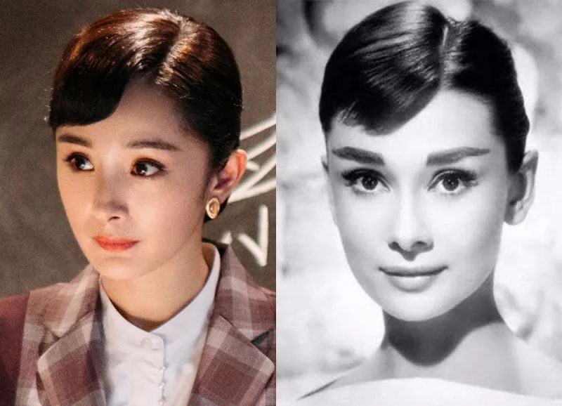 杨幂脸型适合什么发型,杨幂空气刘海发型图片大全