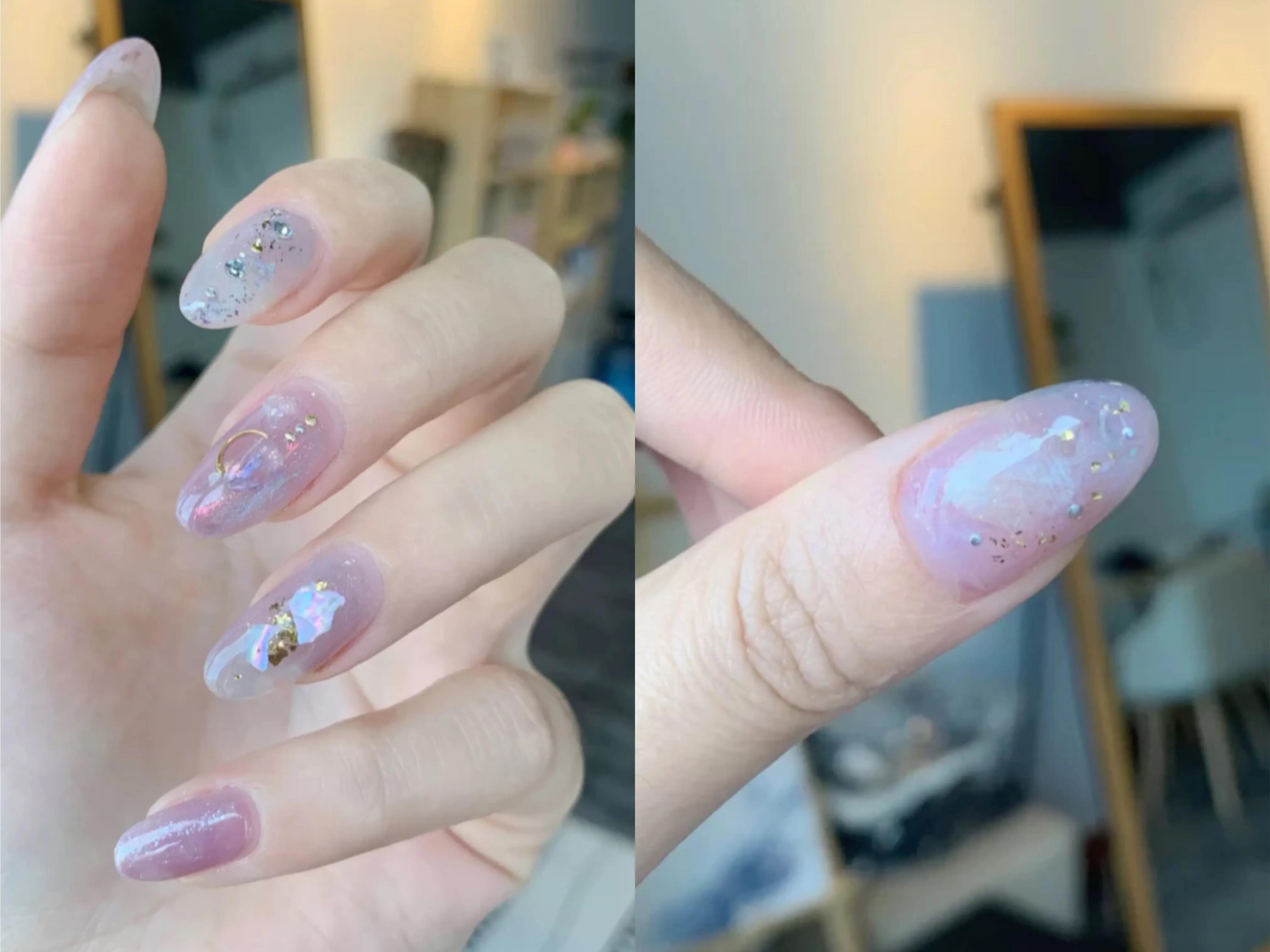 jennie同款美甲香芋紫,香芋紫美甲和什么颜色搭配