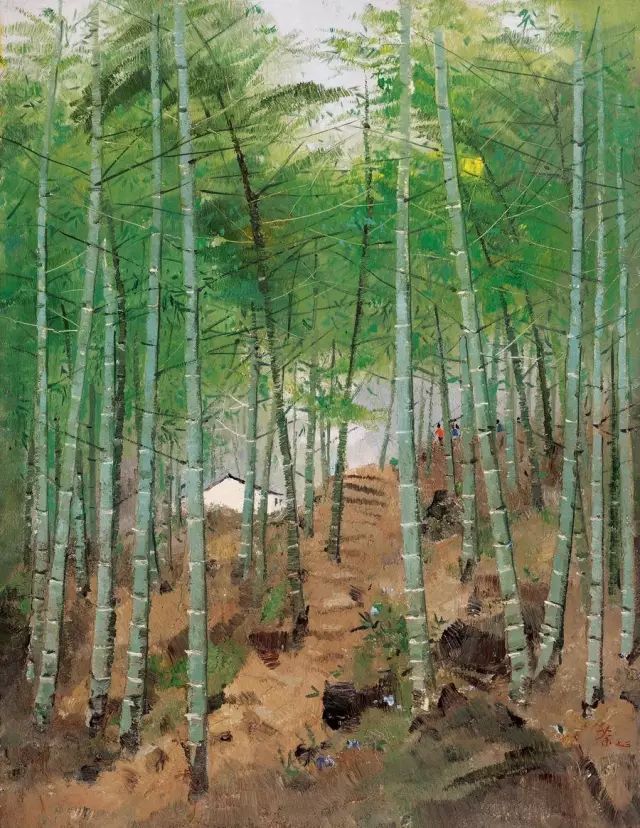 吴冠中江南风光,吴冠中白桦林创意美术