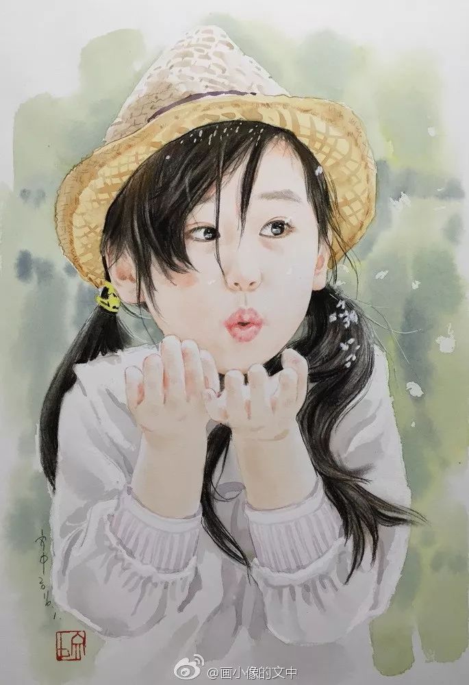 比起打印画,美院毕业的他,笔下这种彩铅水彩画才好看哭了~