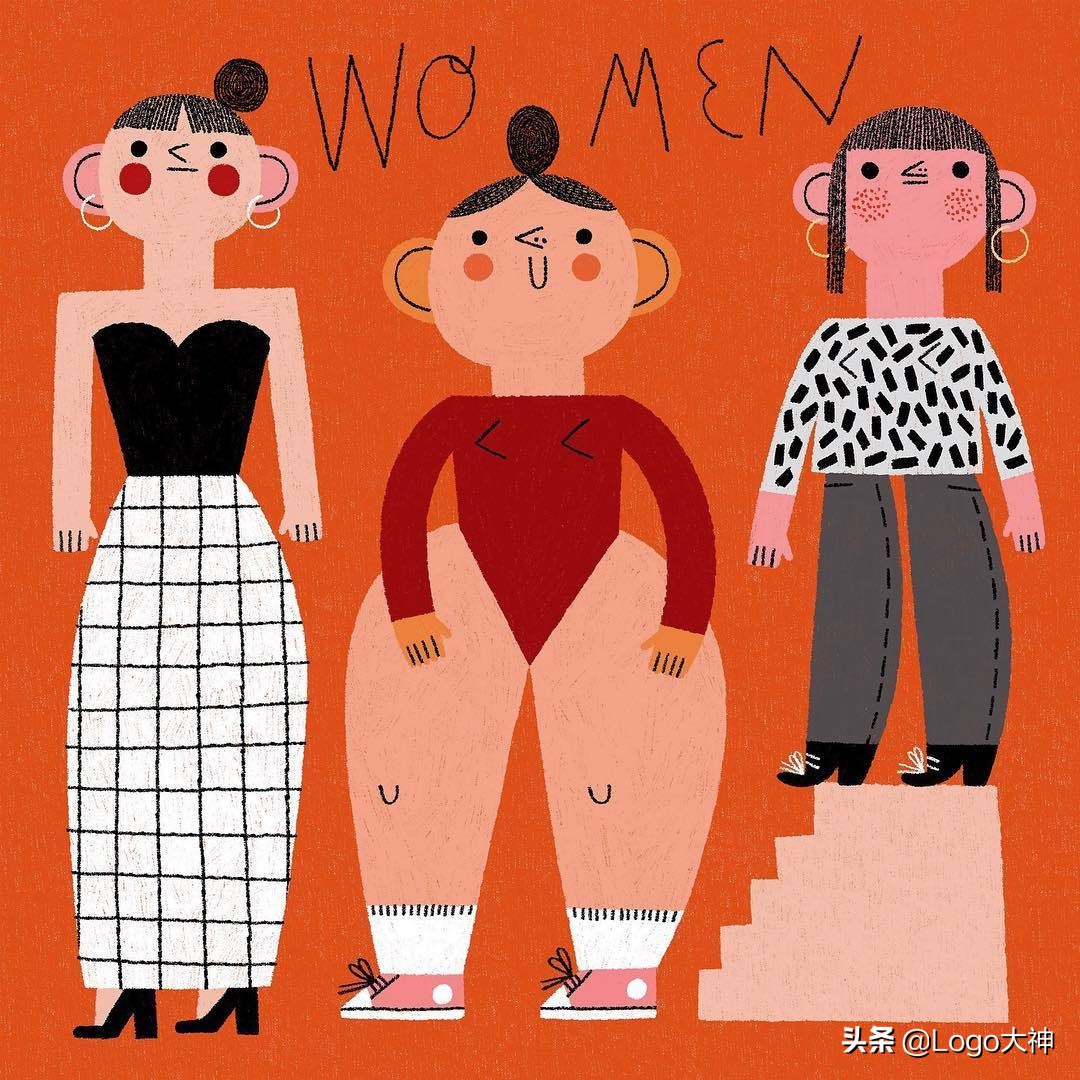 一组插画,一组手绘唯美插画