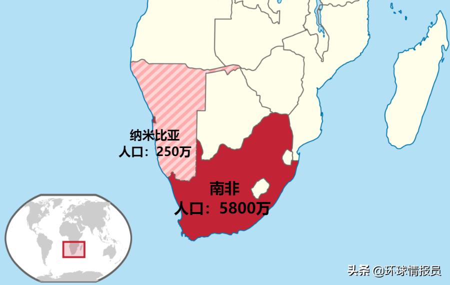 纳米比亚地理位置图,纳米比亚是个什么地方