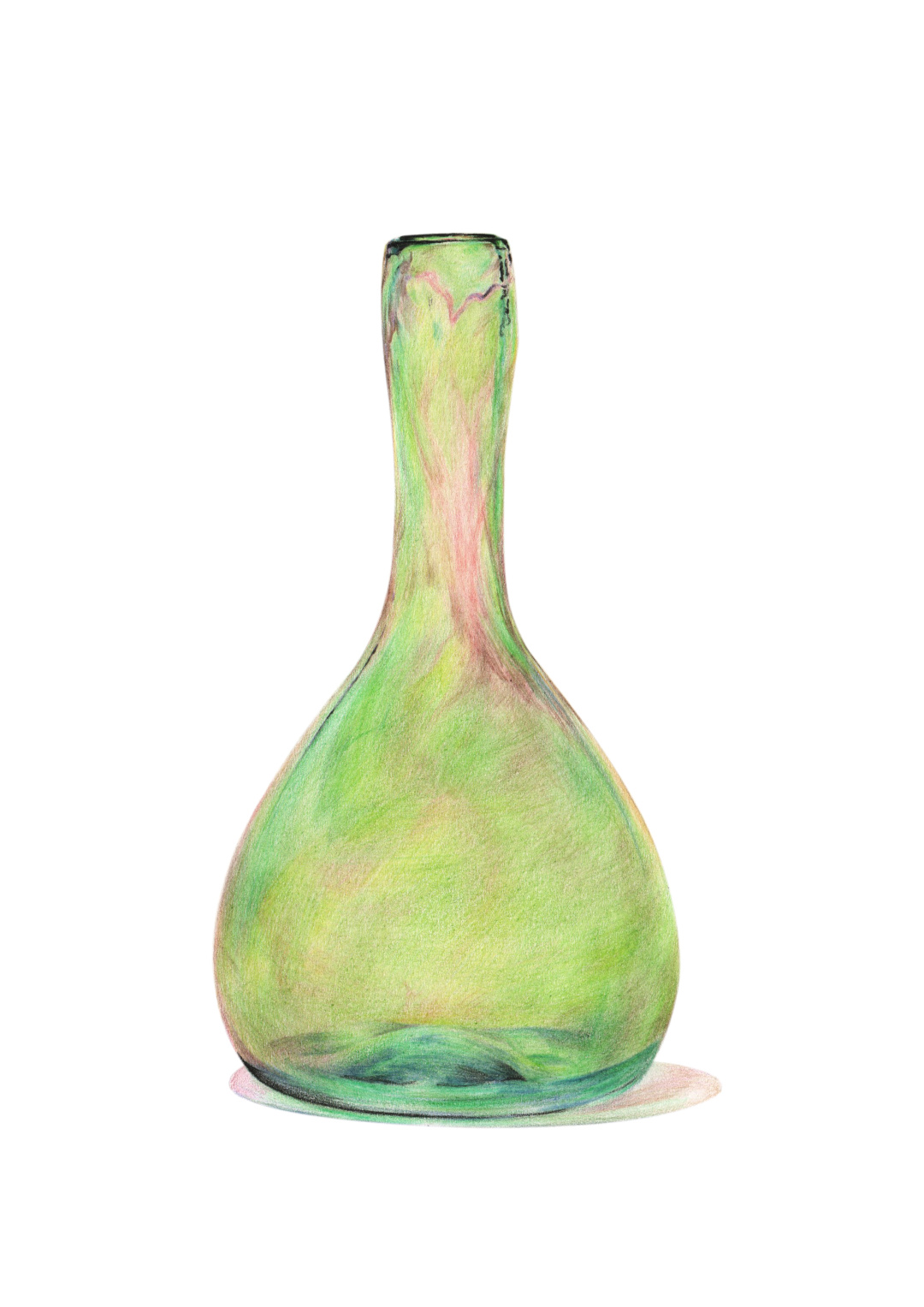 彩铅玻璃质感,彩铅物体背光面上色技法规律讲解