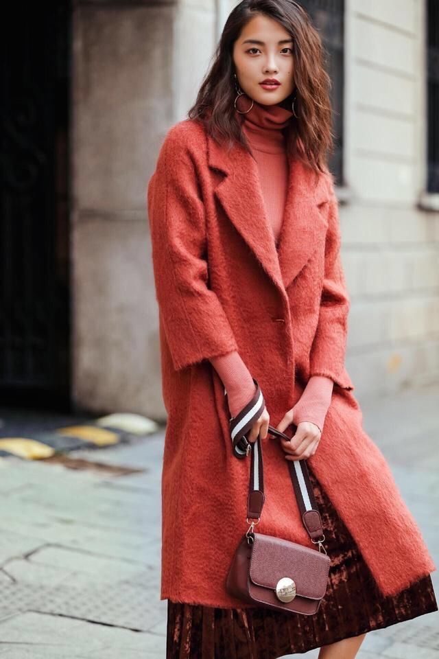 百褶裙西装外套搭配学院风,长款百褶裙搭配大衣怎么穿