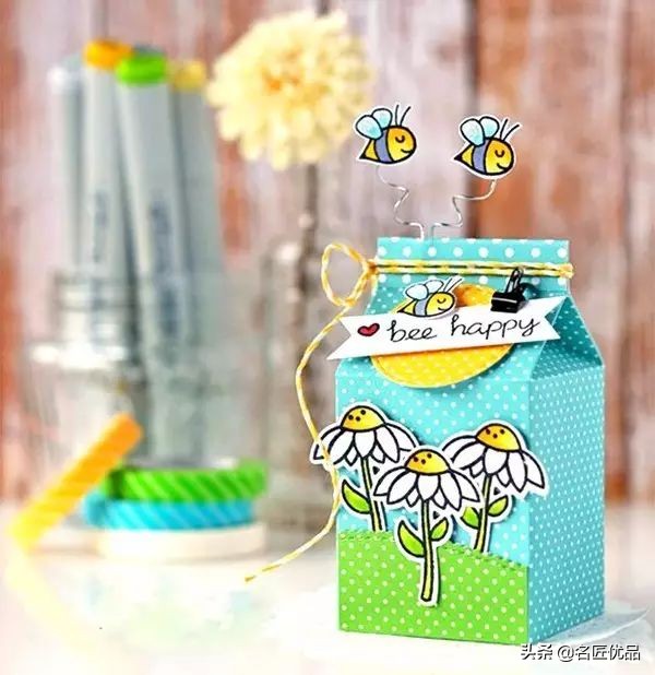 亲子手工牛奶盒,牛奶盒子可操作的手工