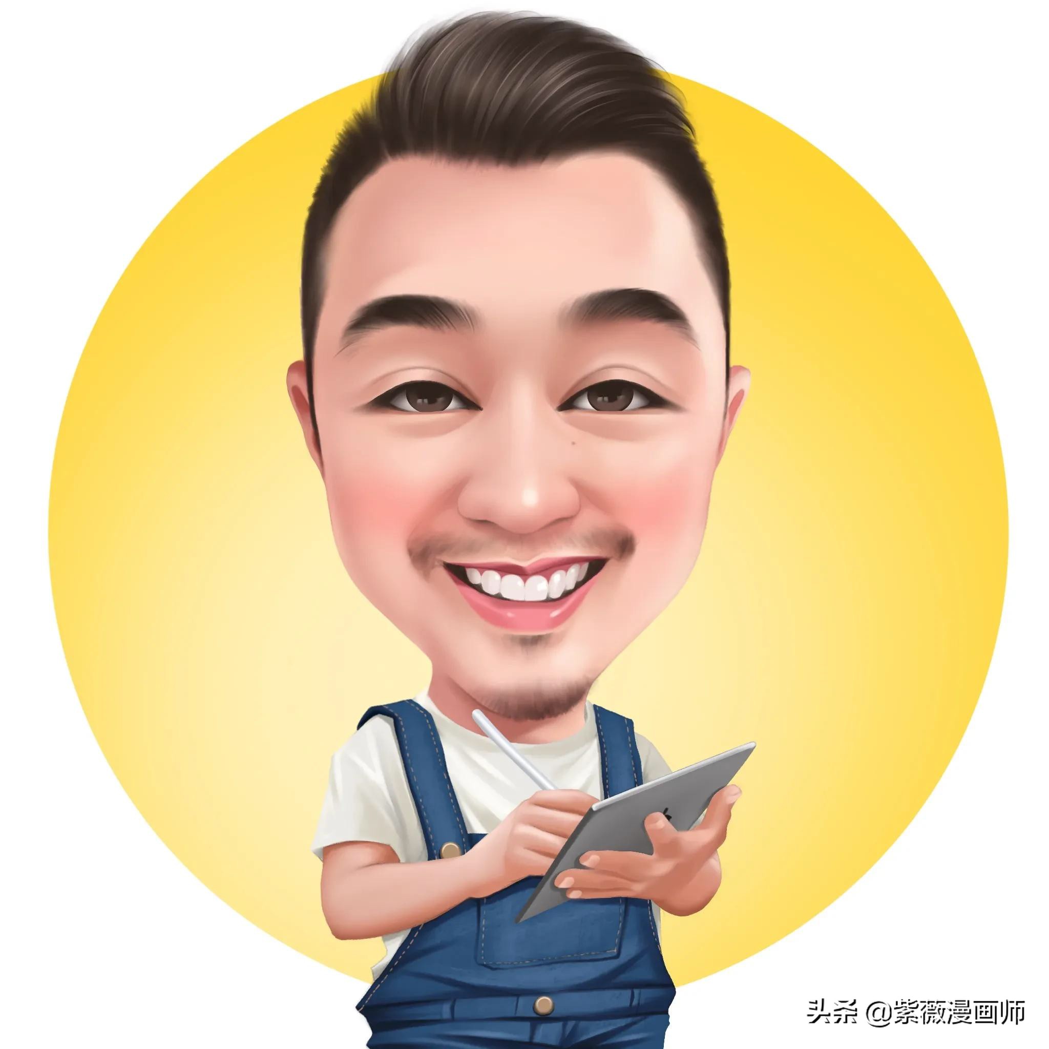 换一换你的头像吧各行业男士职业手绘漫画头像彰显个人气质