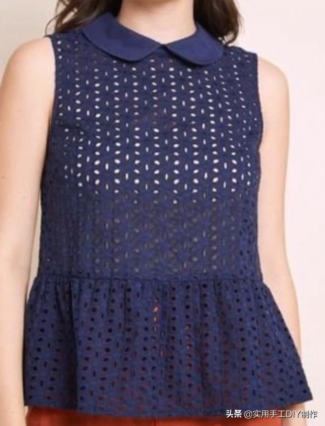 时尚原创设计蕾丝上衣,设计师款棉麻蕾丝上衣夏