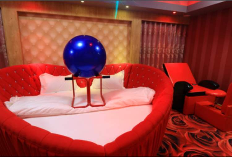 圆形小软床,酒店专用圆床款式