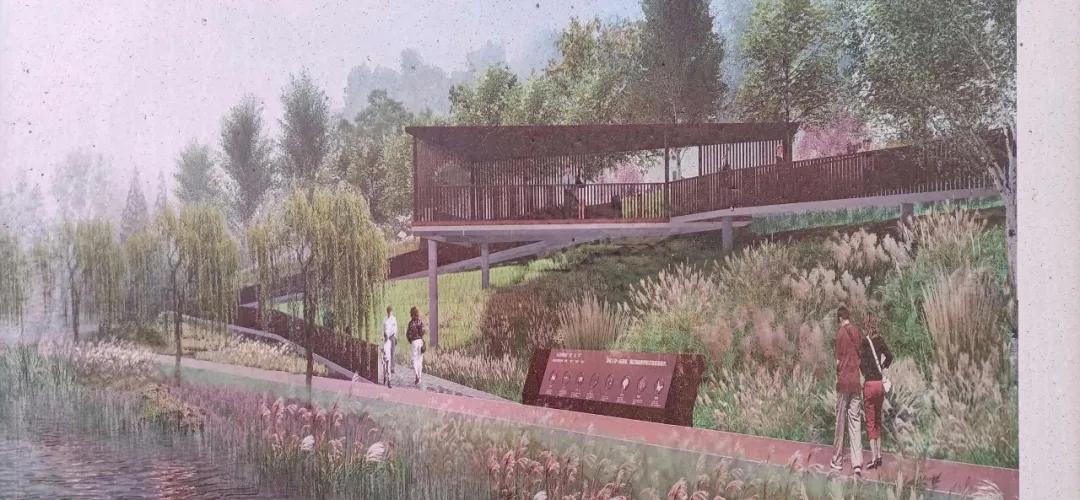 文安县环城水系航拍,文安环城水系二期景观提升