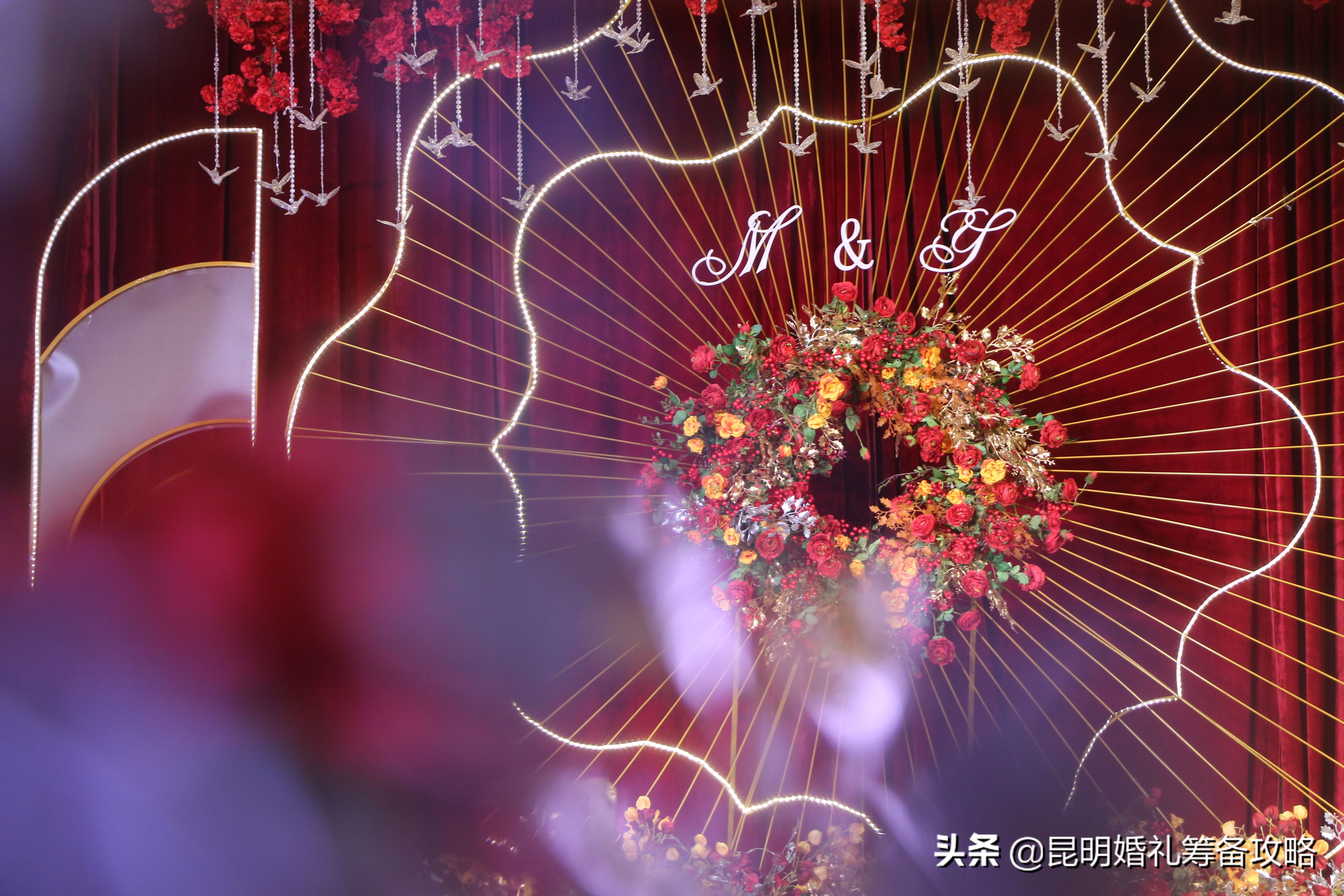 在昆明结婚，天恒大酒店婚礼现场布置图赏析