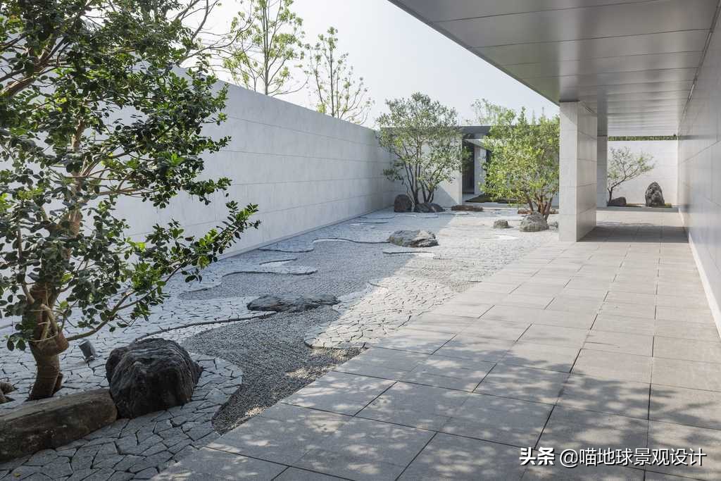 枯山水景观庭院,枯山水禅意小景观中式庭院