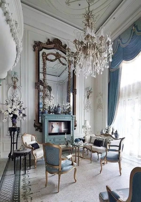 别墅客厅窗帘最新款式效果图,2020别墅窗帘