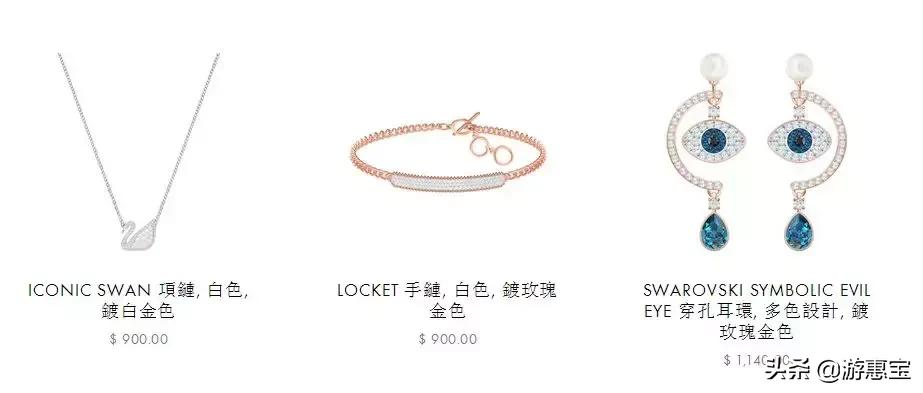 施华洛世奇黑天鹅珍珠耳环,施华洛世奇耳环项链套装