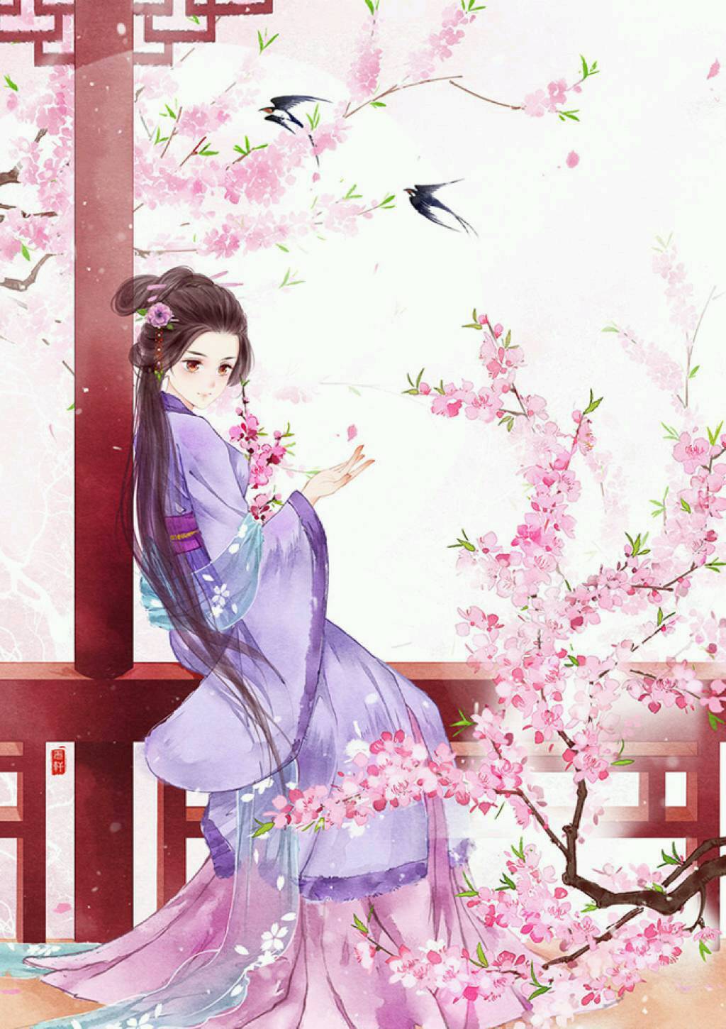 手绘古装美人华丽惊艳,唯美古装美女手绘