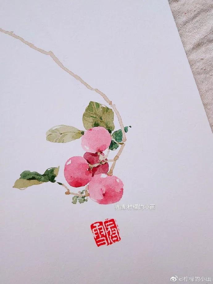 分享一组好看的小清新水彩插画,不来看看简单水彩小插画的教程吗