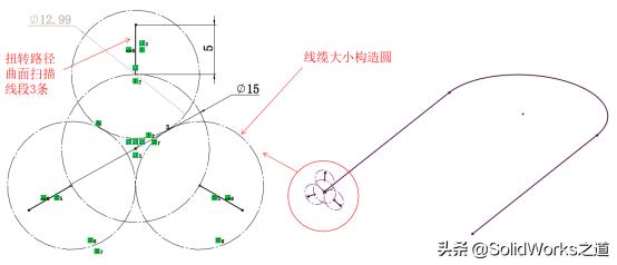 solidworks怎么扫描变径弯头,solidworks蜗轮线标注方法