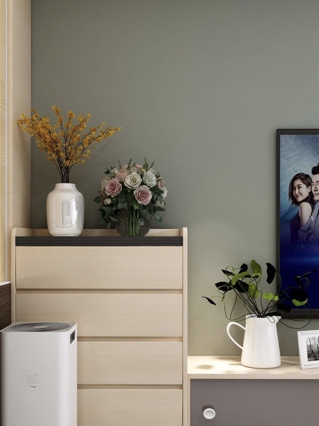 80平米二室一厅北欧风格设计图,80平方小户型装修北欧两室一厅