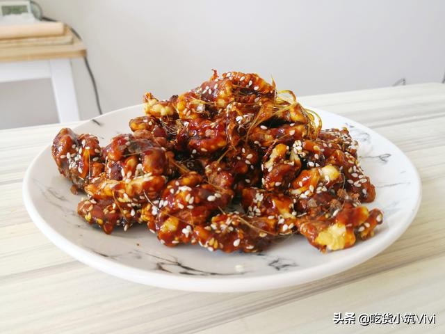 不油炸的熬糖琥珀核桃仁家常做法,学做拔丝琥珀核桃仁