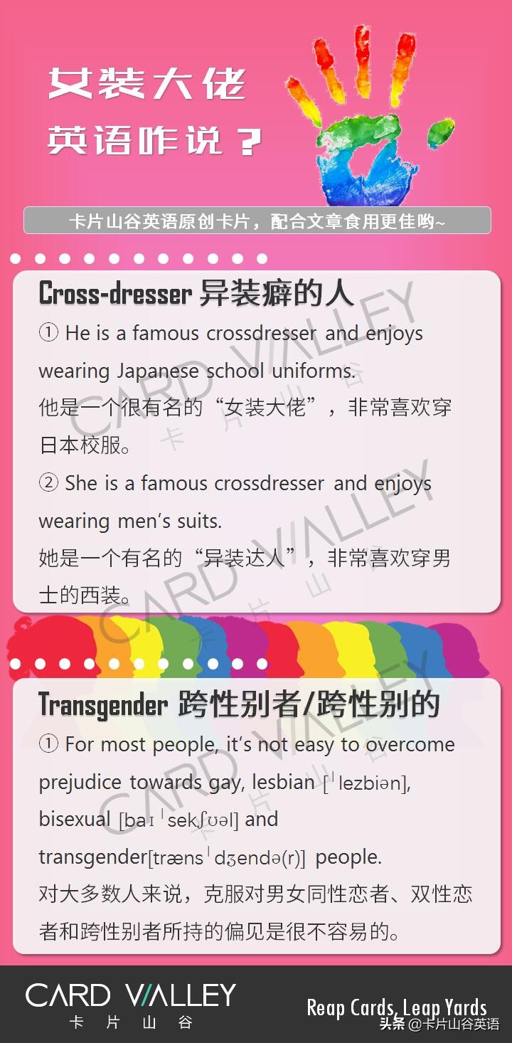 二次元世界的“女装大佬”用英语怎么说？其实很简单哟