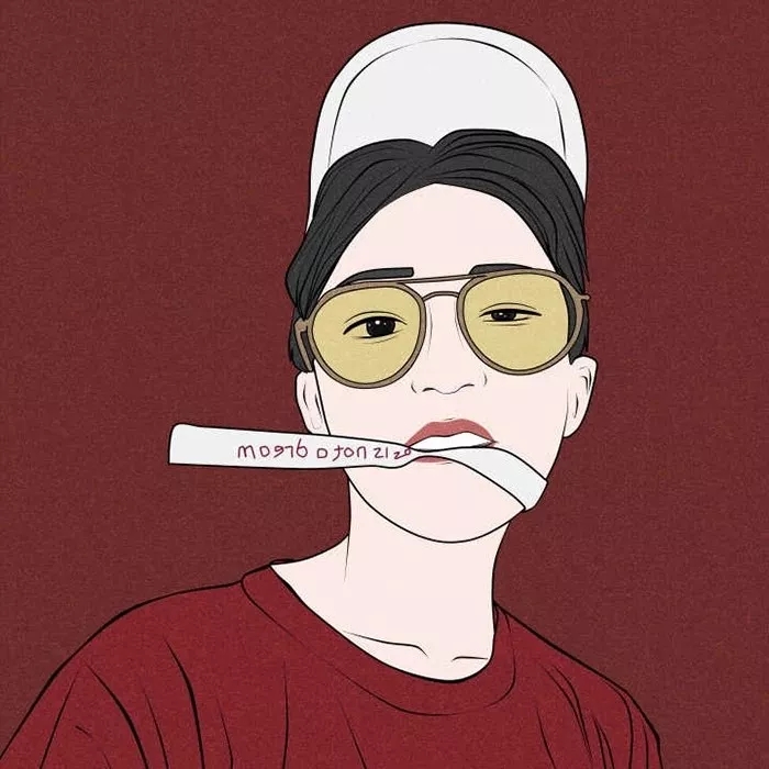 中性头像手绘森系,头像创意个性独特原宿手绘