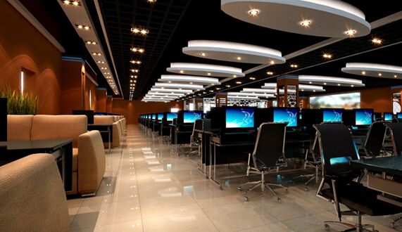 网吧装修轻奢风,网吧装修设计方案