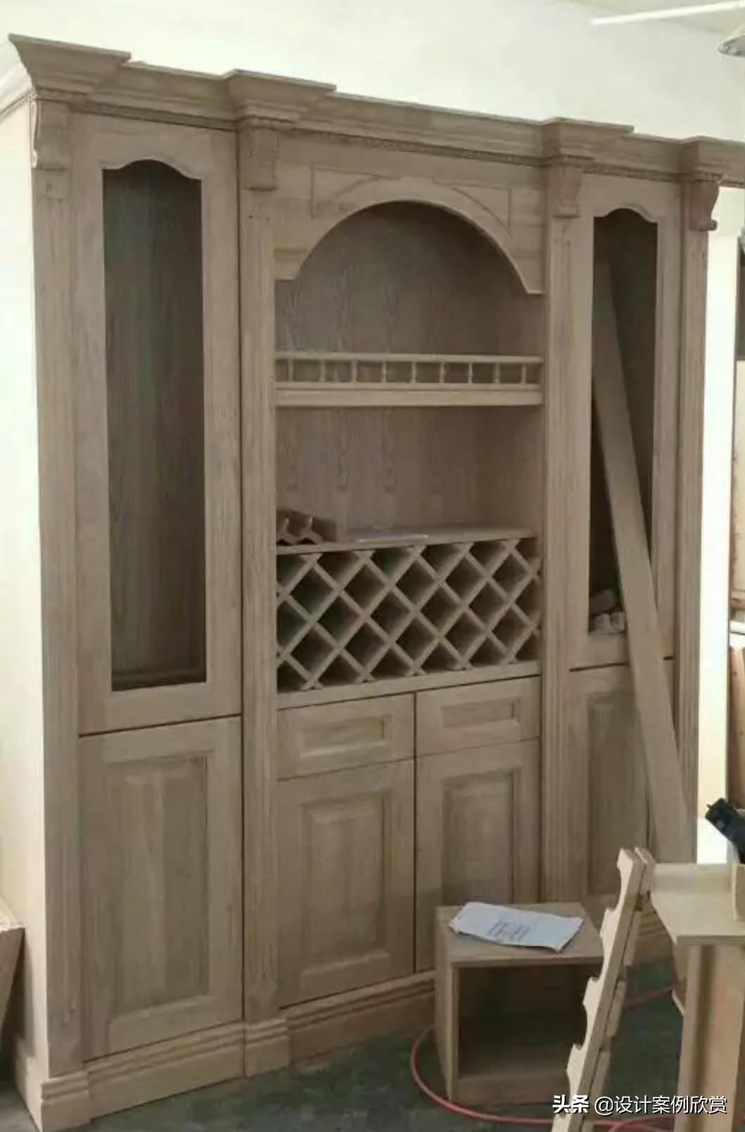 餐厅酒柜最佳效果图,餐厅酒柜简约大气上档次