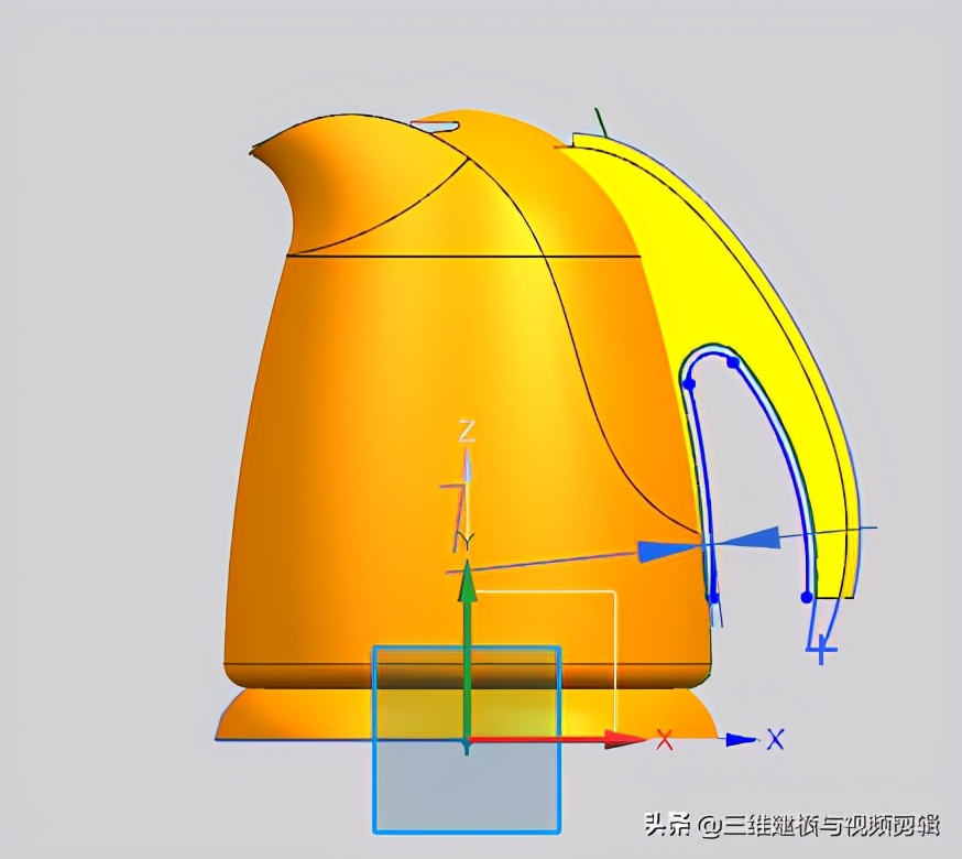 ug曲面之水龙头手把建模视频教程,ug12.0水壶要怎样画