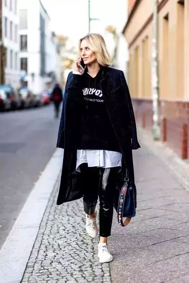 冬天的卫衣叠穿更时髦,连帽卫衣叠穿大法