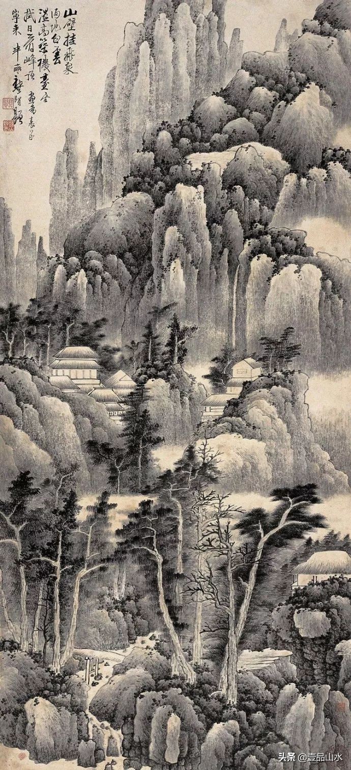 最真实的国画山水画,当代国画山水中的点景人物