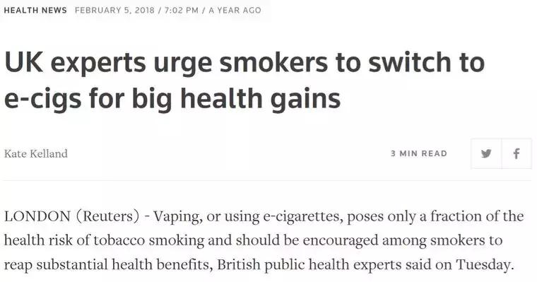 国家机构推荐，医学试验打脸：*子烟电**到底能不能帮助戒烟？