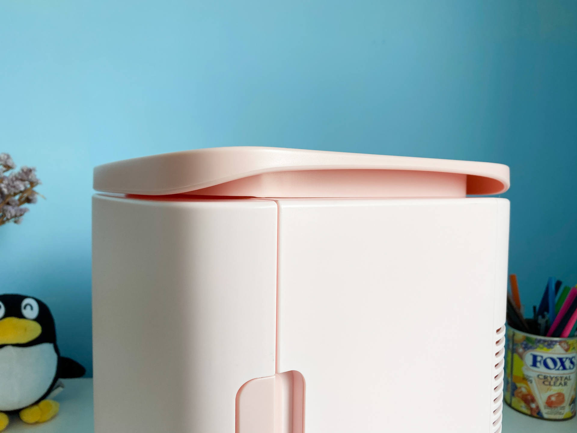 想要上班时随时喝上冷热饮?试试这款可放在桌面的小冰箱