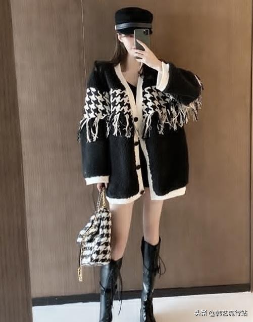 韩版穿搭女装高级感春,女装毛衣新款韩风搭配