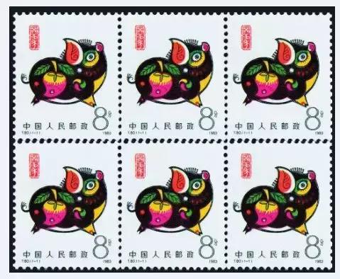 生肖猪邮票绘画设计图,生肖猪邮票有收藏价值吗